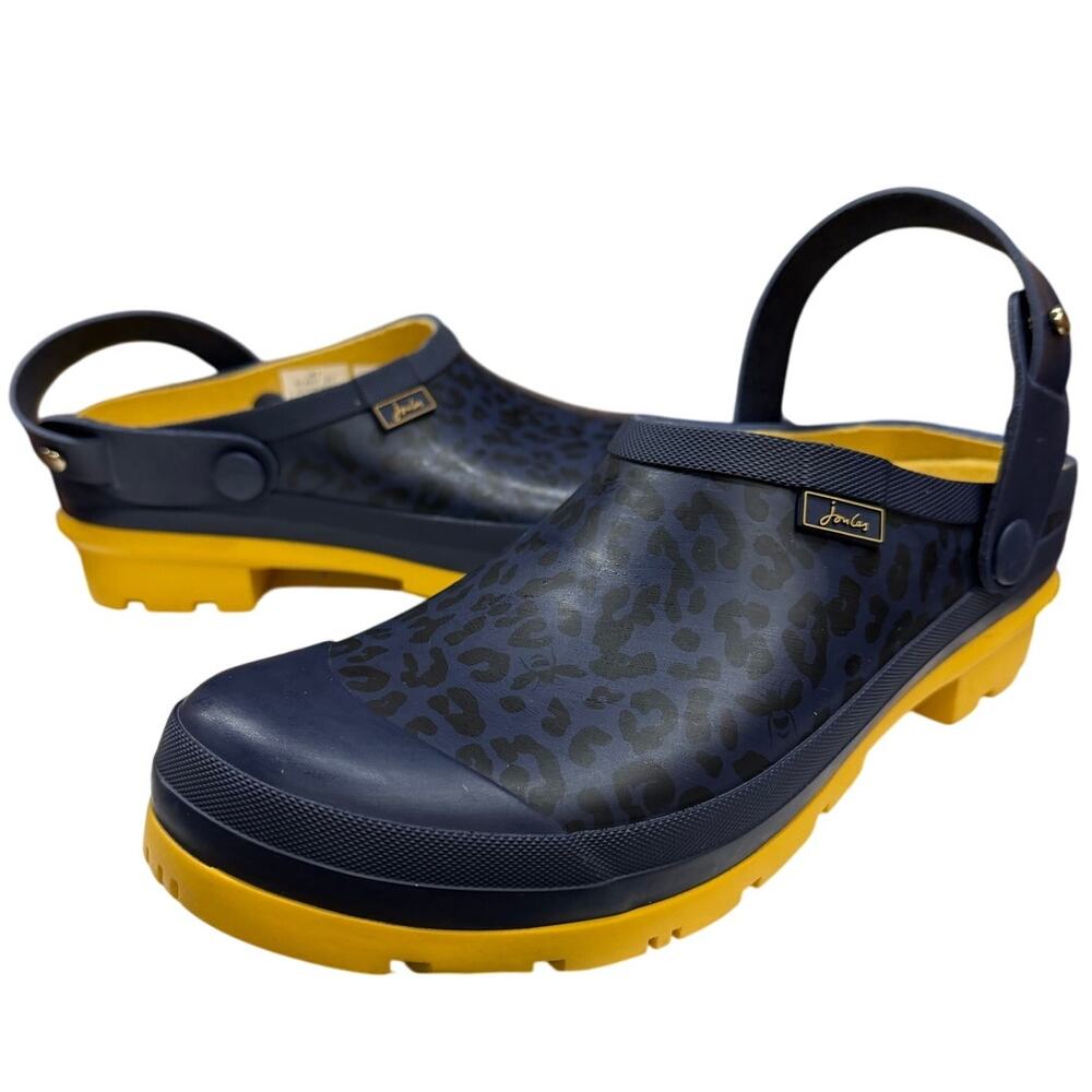 Joules Leopard Garden Clogs
